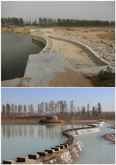 圖片默認標題_fororder_01山東省日照市東港區陳疃河治理前后對比